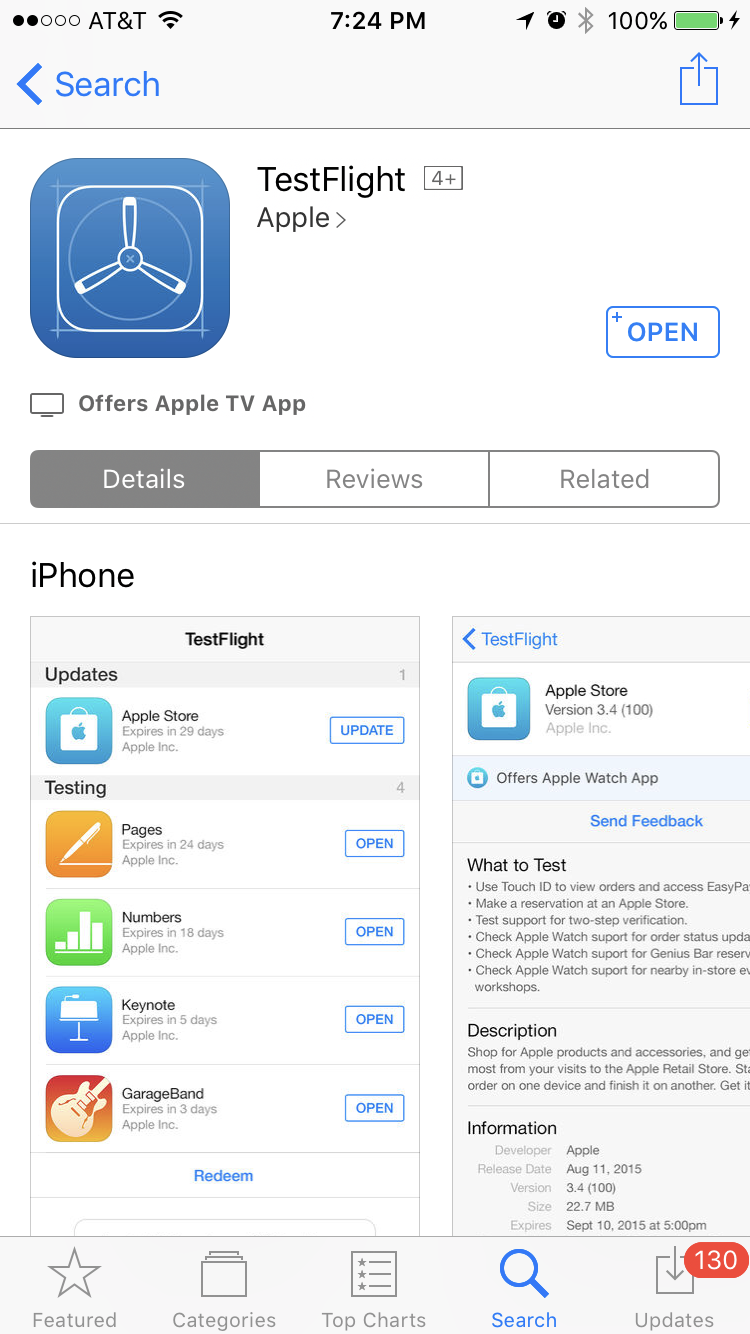 1. Install Testflight